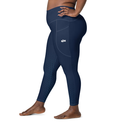 Leggings | Blau | Logo