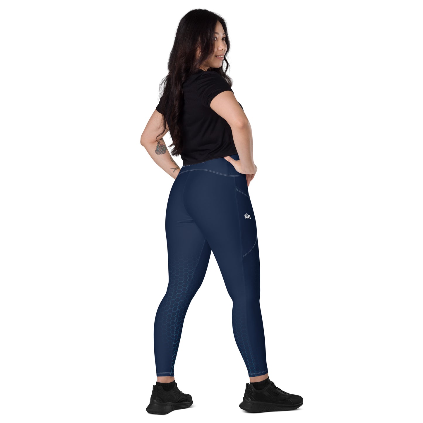 Leggings | Blau | Logo